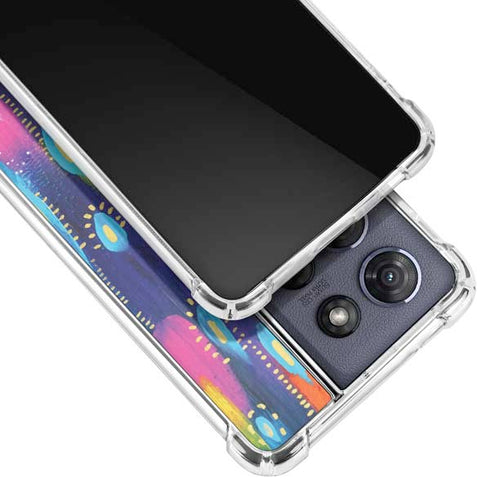 Kaleidoscope Brush Stroke by Etta Vee Moto G Stylus 5G (2025) Clear Case